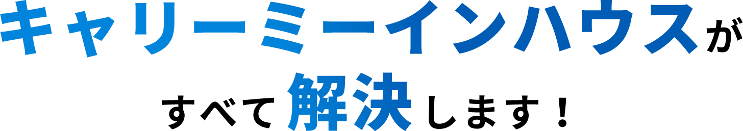 キャリーミーインハウスがすべて解決します！