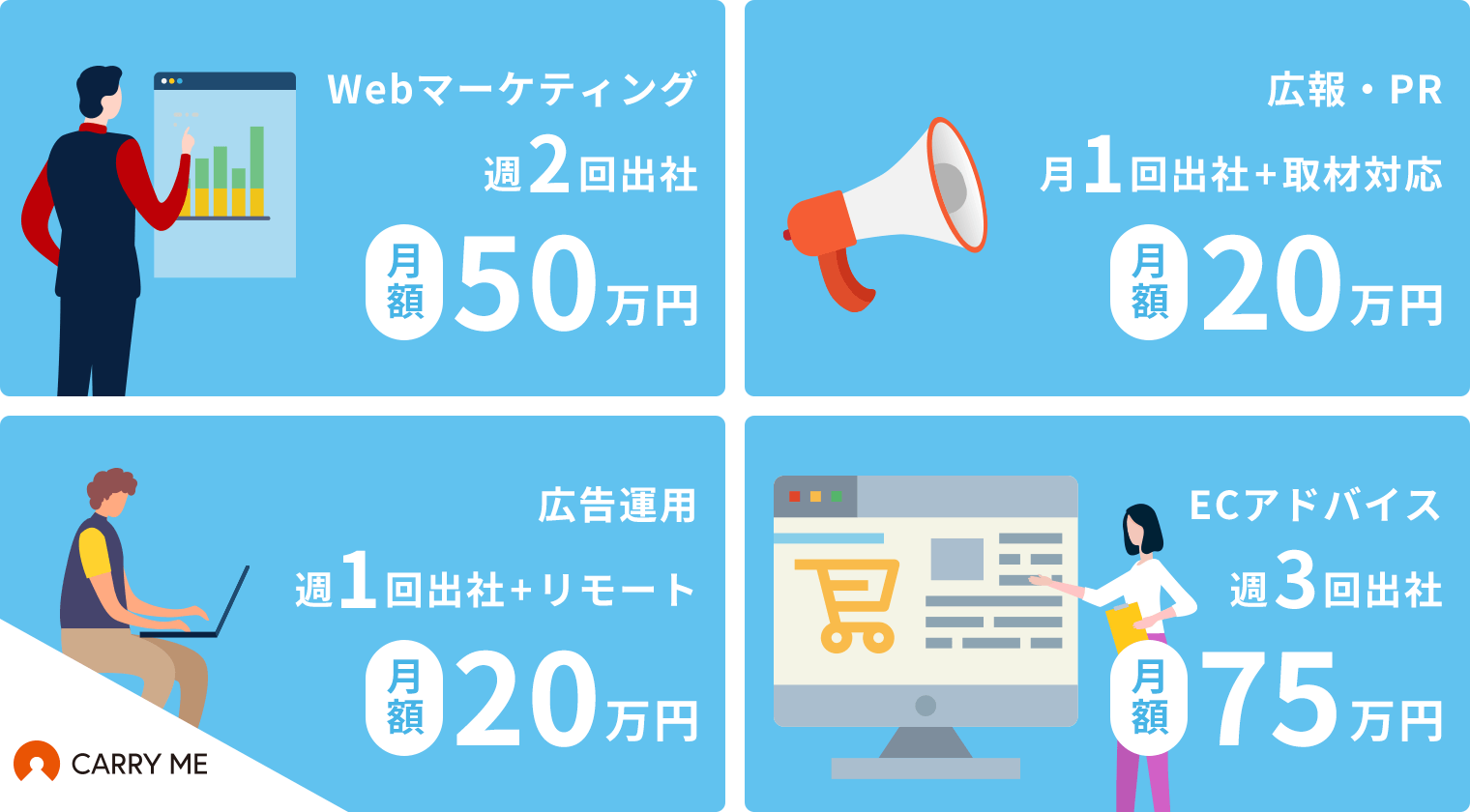 CARRY ME [キャリーミー] |個人のプロに仕事が舞い込むサイト